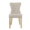 Set of 2 Beige Fabric Dining Chairs - Naples