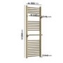 ONLY OPENED - 1200x500mm Brushed Brass Towel Rail -Nazco
