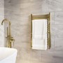 ONLY OPENED - 800x500mm Brushed Brass Towel Rail -Nazco