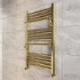 ONLY OPENED - 800x500mm Brushed Brass Towel Rail -Nazco