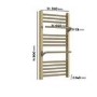 ONLY OPENED - 800x500mm Brushed Brass Towel Rail -Nazco