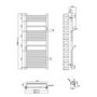 Chrome Towel Radiator 1200 x 500mm - Nazco