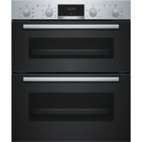Refurbished Bosch NBS113BR0B Serie 2 Multifunction Electric Built-under Double Oven Stainless Steel