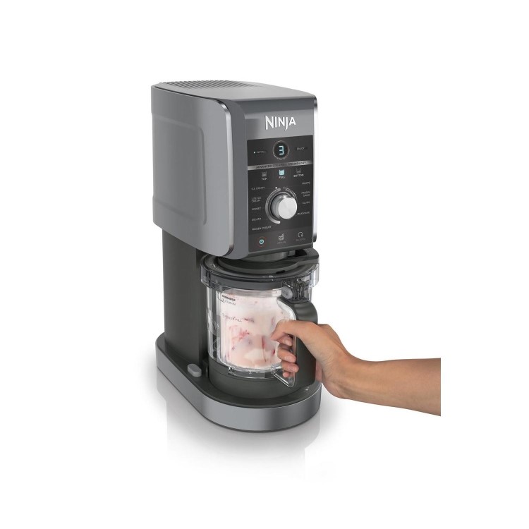 Ninja CREAMi NC501UK Deluxe 10-in-1 Ice Cream & Frozen Drink Maker  Black  Homemade Ice Cream Sorbet & Smoothies