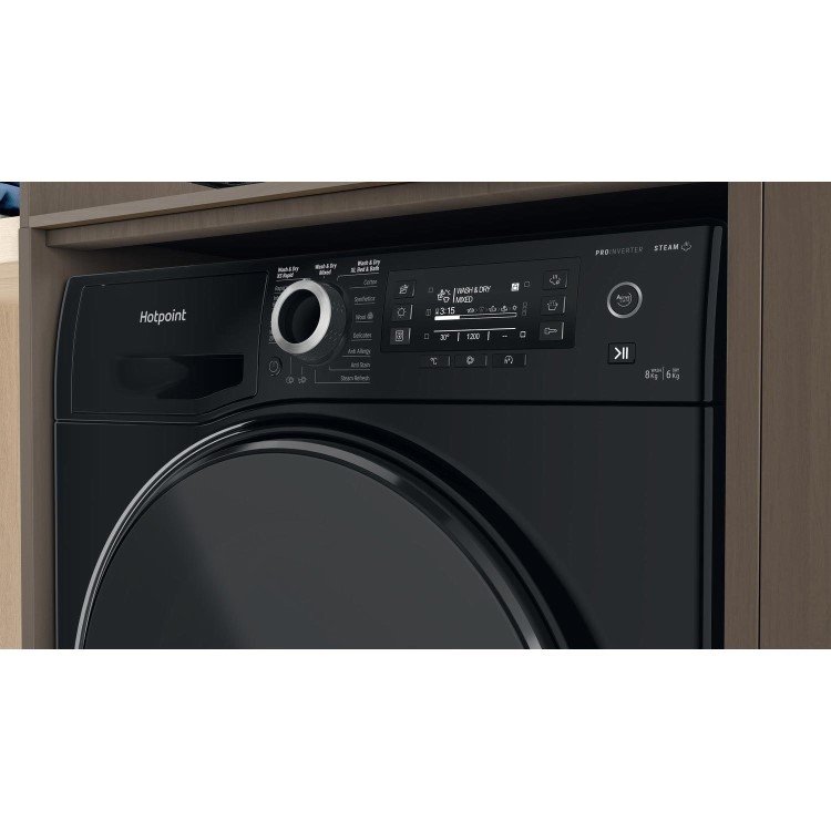 Hotpoint ActiveCare 8kg Wash 6kg Dry 1400rpm Washer Dryer - Black