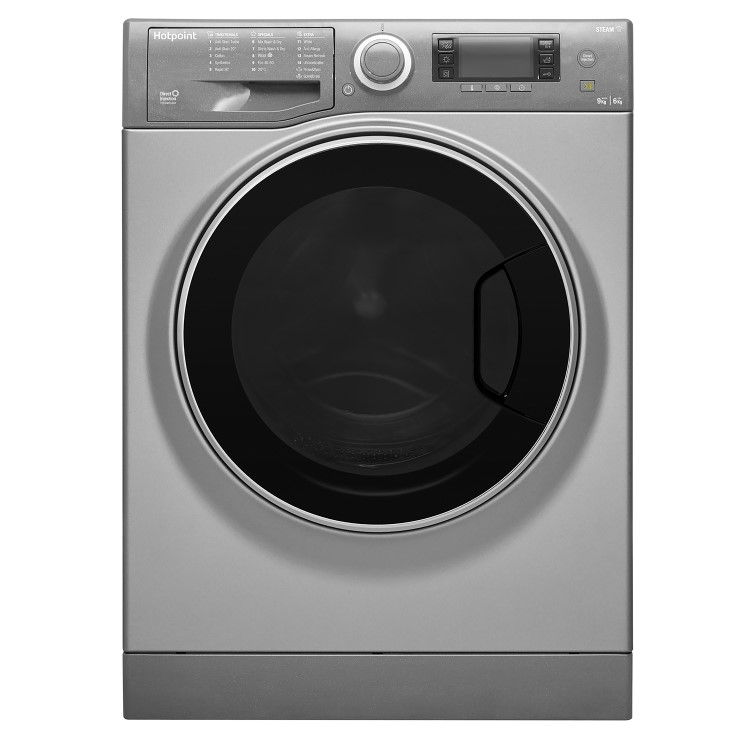 Refurbished Hotpoint Ultima S RD966JGDUKN Freestanding 9/6KG 1600 Spin Washer Dryer Graphite