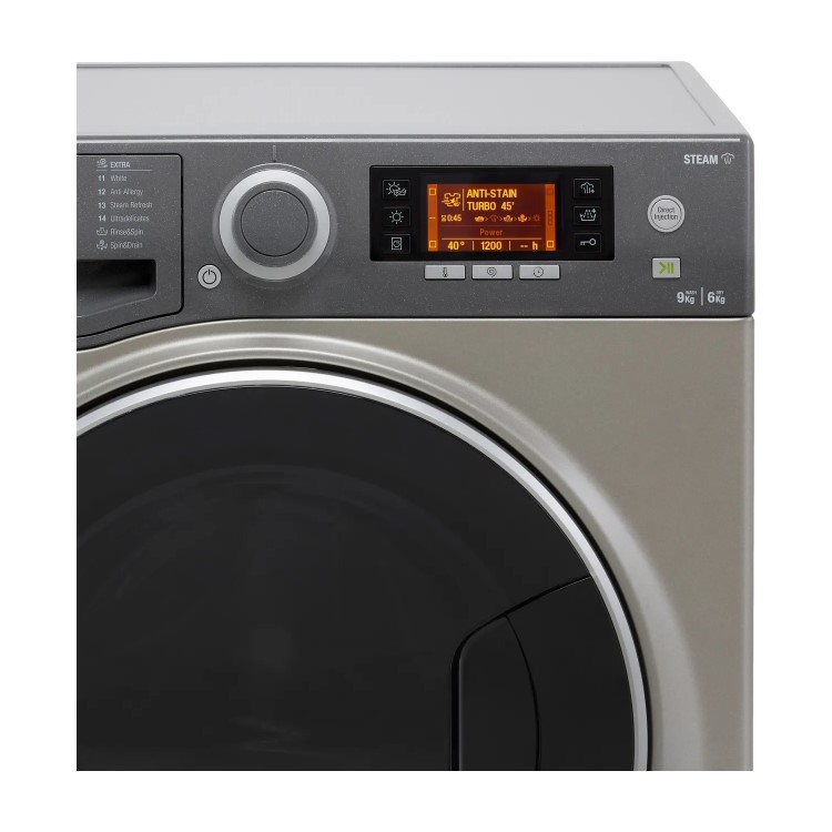 Refurbished Hotpoint Ultima S RD966JGDUKN Freestanding 9/6KG 1600 Spin Washer Dryer Graphite
