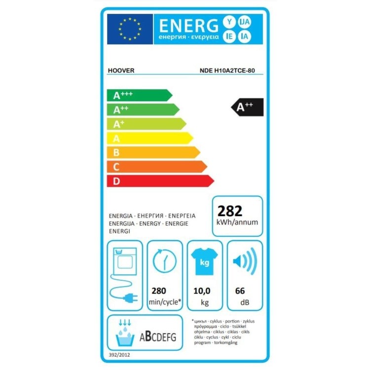 Hoover H-Dry 500 10kg Heat Pump Tumble Dryer - White