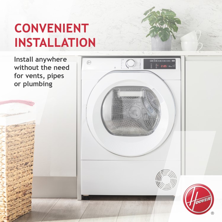 Refurbished Hoover H-Dry 500 NDEH11A2TCEXM-80 Freestanding Heat Pump 11KG Tumble Dryer White
