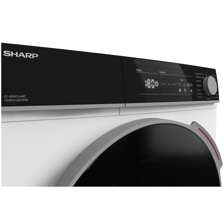 Refurbished Sharp NDH0144WC-EN Freestanding 10/6KG 1400 Spin Washer Dryer White