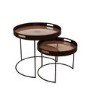 Set of 2 Metal Tables with Copper Top - Nea