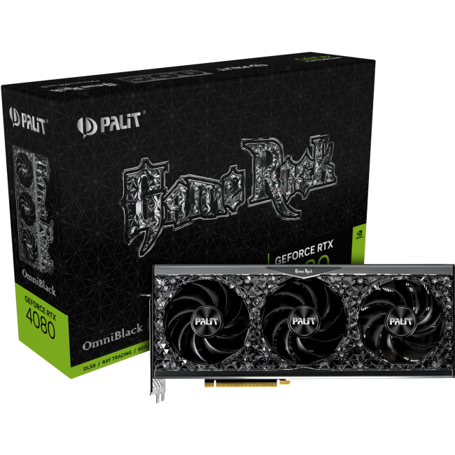 Palit NVIDIA GeForce RTX 4080 GameRock OmniBlack 16GB 2505MHz GDDR6X ...