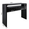 Black Solid Mango Wood Console Table with 2 Drawers - Neesha