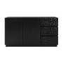 Large Black Textured Solid Mango Wood Sideboard - Neesha
