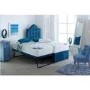 Single Guest Bed with Trundle and Mattresses in Blue - Maestro - Bedmaster