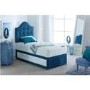 Single Guest Bed with Trundle and Mattresses in Blue - Maestro - Bedmaster