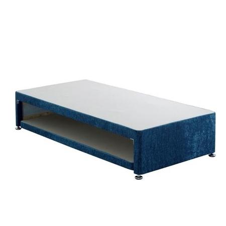 Single Guest Bed with Trundle and Mattresses in Blue - Maestro - Bedmaster