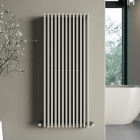 Beige Vertical Double Panel Radiator 1200 x 500mm - Nevada