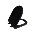 A1/NEWMBSEAT ONLY OPENED - Matt Black Round Soft Close Toilet Seat - Newport