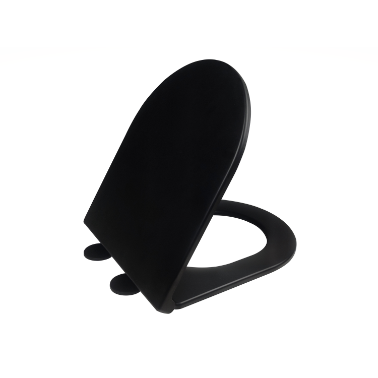 ONLY OPENED - Matt Black Round Soft Close Toilet Seat - Newport