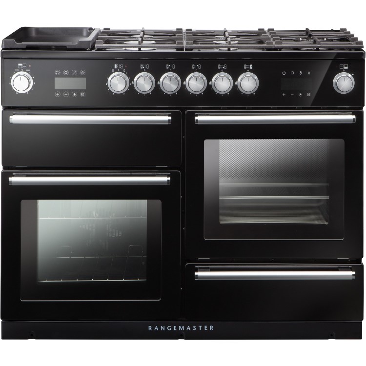 Rangemaster Nexus Steam 110cm Dual Fuel Range Cooker - Black