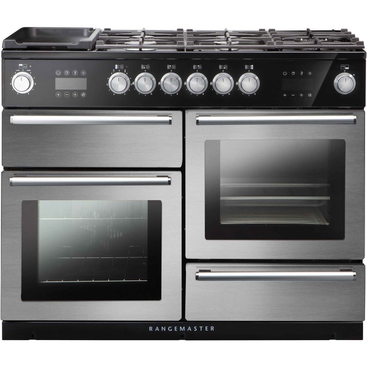 Rangemaster Nexus Steam 110cm Dual Fuel Range Cooker - Stainless Steel