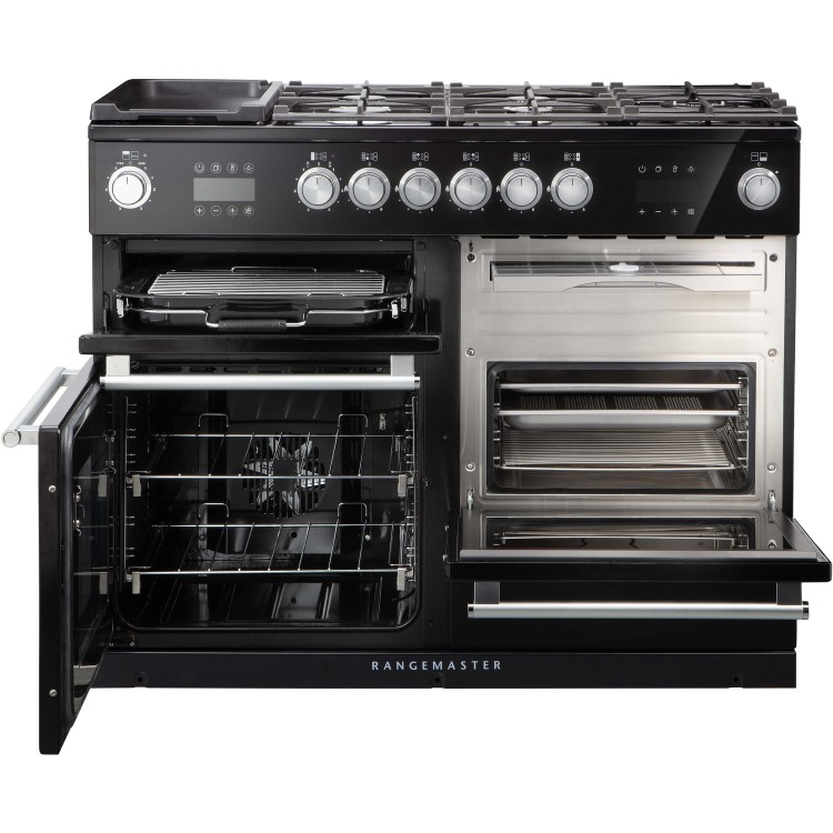 Rangemaster Nexus Steam 110cm Dual Fuel Range Cooker - Black