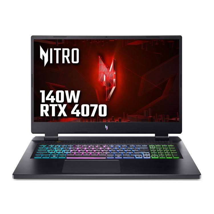 GRADE A1 - Acer Nitro 17 Ryzen 7 7735HS 32GB 512GB + 1TB HDD RTX 4070 165Hz 17.3 Inch Windows 11 Gaming Laptop