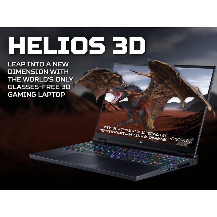Acer Predator Helios 3D Intel Core i9 32GB RAM 1TB SSD RTX 4080 15.6 Inch 4K Windows 11 Gaming Laptop