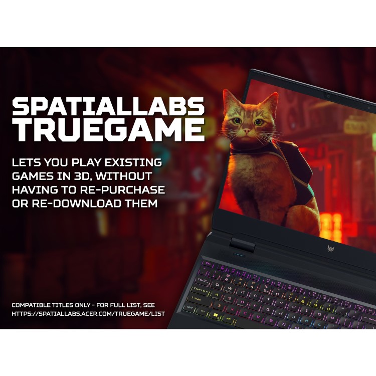 Acer Predator Helios 3D Intel Core i9 32GB RAM 1TB SSD RTX 4080 15.6 Inch 4K Windows 11 Gaming Laptop