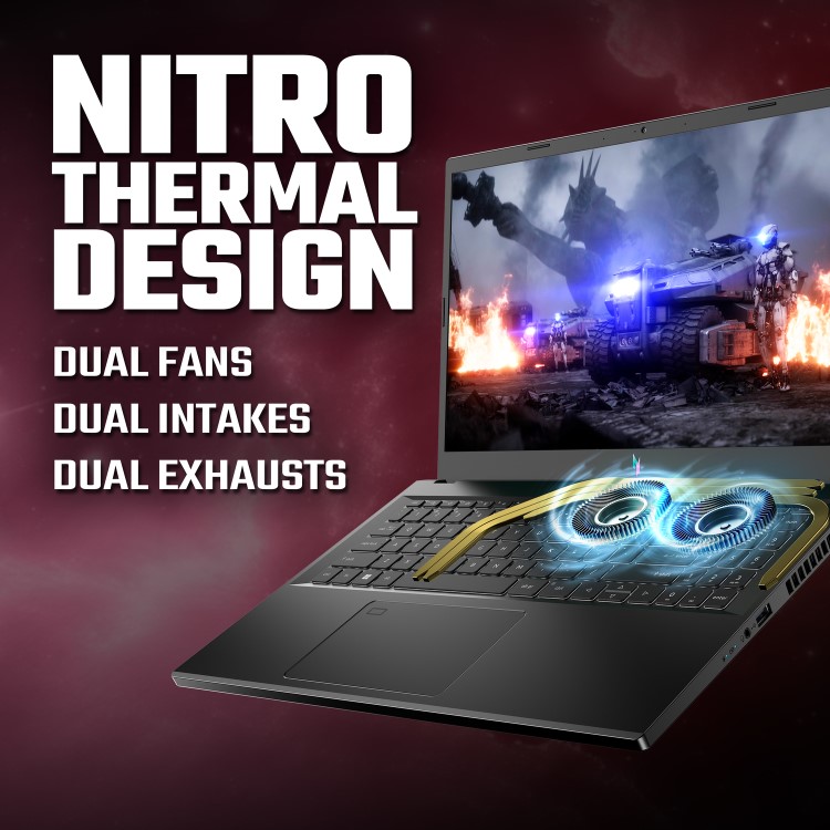 Acer Nitro V 15 Intel Core i7 16GB RAM 512GB SSD RTX 4060 144Hz 15.6 Inch Windows 11 Gaming Laptop