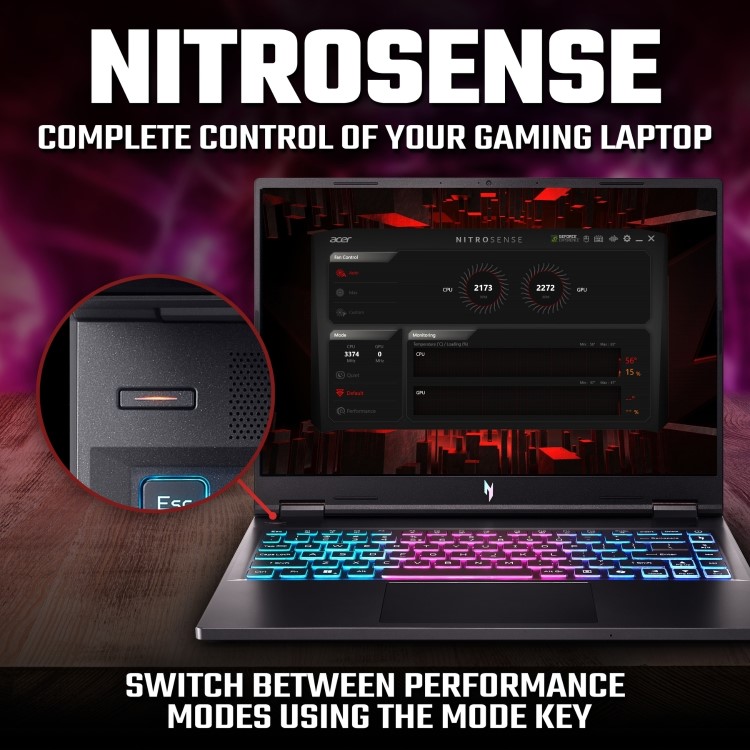 Acer Nitro 14 AMD Ryzen 5 16GB RAM 512GB SSD RTX 4050 120Hz 14.5 Inch Windows 11 Gaming Laptop