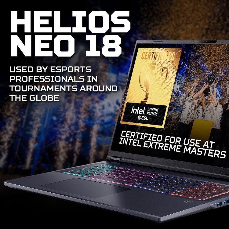 Refurbished Acer Predator Helios Neo 18 AI  Intel Core Ultra 9 16GB RAM 1TB SSD RTX 5070 Ti 250Hz 18 Inch Windows 11 Gaming Laptop