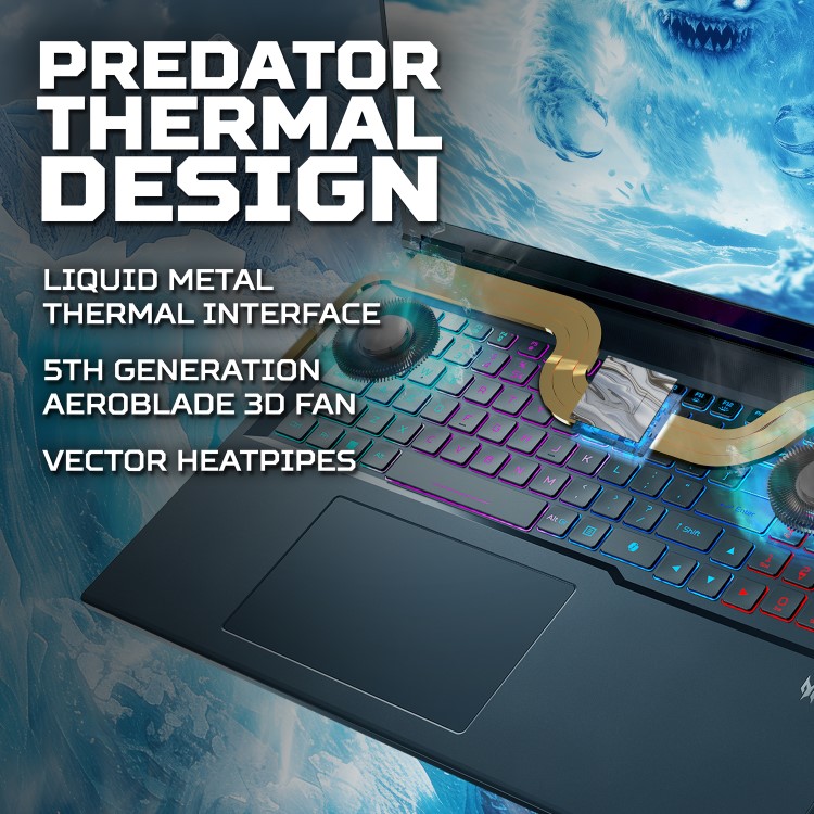 Refurbished Acer Predator Helios Neo 18 AI  Intel Core Ultra 9 16GB RAM 1TB SSD RTX 5070 Ti 250Hz 18 Inch Windows 11 Gaming Laptop