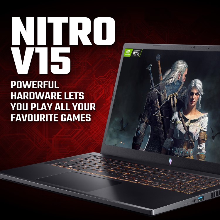 Refurbished Acer Nitro V15 Intel Core i5 16GB RAM 1TB SSD RTX 5060 165Hz 15.6 Inch Windows 11 Gaming Laptop
