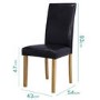 Set of 2 Black Faux Leather Dining Chairs - New Haven
