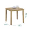 Square Oak Dining Table - Seats 4 - New Haven