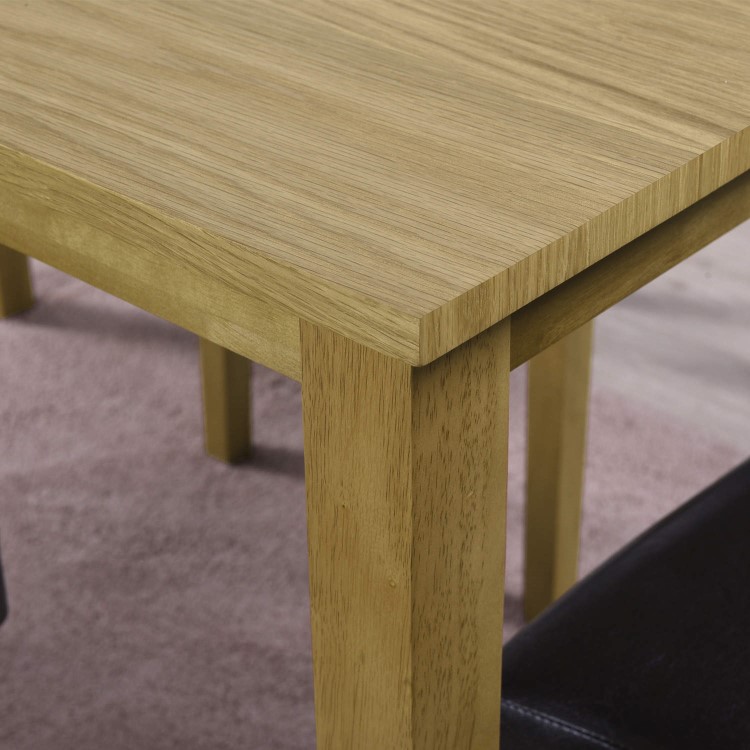 GRADE A2 - New Haven Small 2 Seater Dining Table in Light Oak 75cm x 75cm
