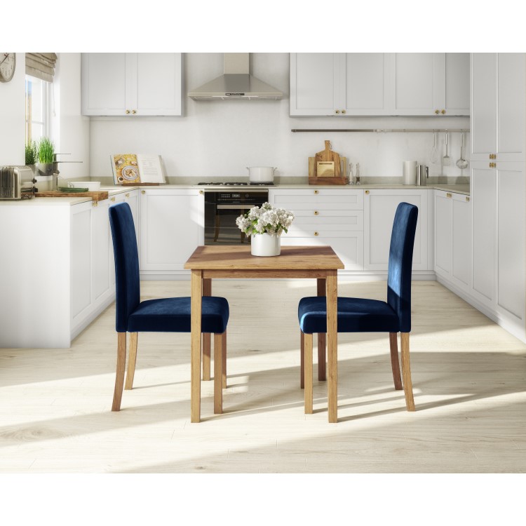 Square Oak Dining Table - Seats 4 - New Haven