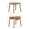 Oak Round Drop Leaf Dining Table - Seats 4 - New Haven