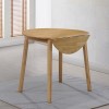 Oak Round Drop Leaf Dining Table - Seats 4 - New Haven