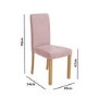 Pair of Velvet Light Pink Dining Chairs - New Haven