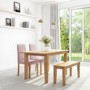 Pair of Velvet Light Pink Dining Chairs - New Haven