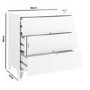 Kids White Scandi Chest of 3 Drawers - Niko