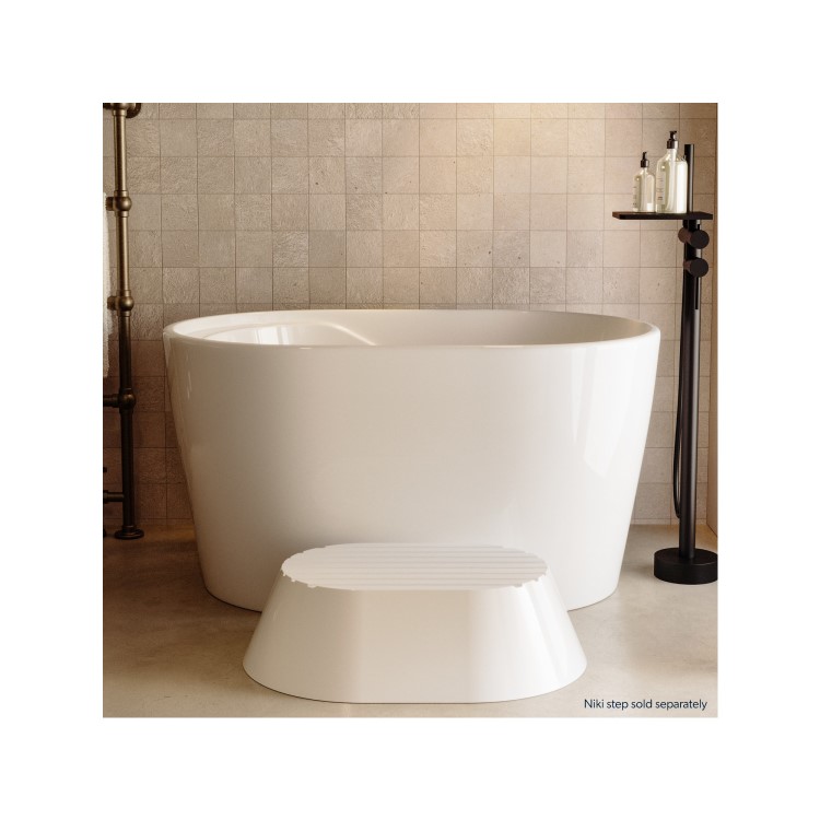 ALMOST PERFECT - Freestanding Japanese Soaking Deep Bath With Seat 1200 x 630mm - Niki