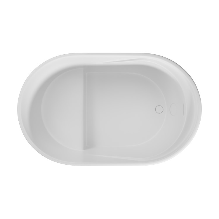 ALMOST PERFECT - Freestanding Japanese Soaking Deep Bath With Seat 1200 x 630mm - Niki
