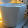 ALMOST PERFECT - Freestanding Japanese Soaking Deep Bath With Seat 1200 x 630mm - Niki