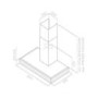 Refurbished Samsung NK24M5070BS 60cm Slimline Chimney Cooker Hood Stainless Steel With Black Glass