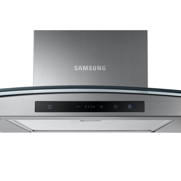 Samsung 90cm Curved Glass Chimney Hood - Stainless Steel