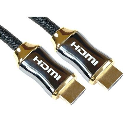 OEM High Speed 4K UHD HDMI Lead with Ethernet Male to Male Braided Gold Plated Connectors 1m Black